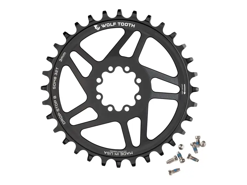 Wolf Tooth "Drop-Stop" MTB Chainring - SRAM 8-Bolt Direct Mount
