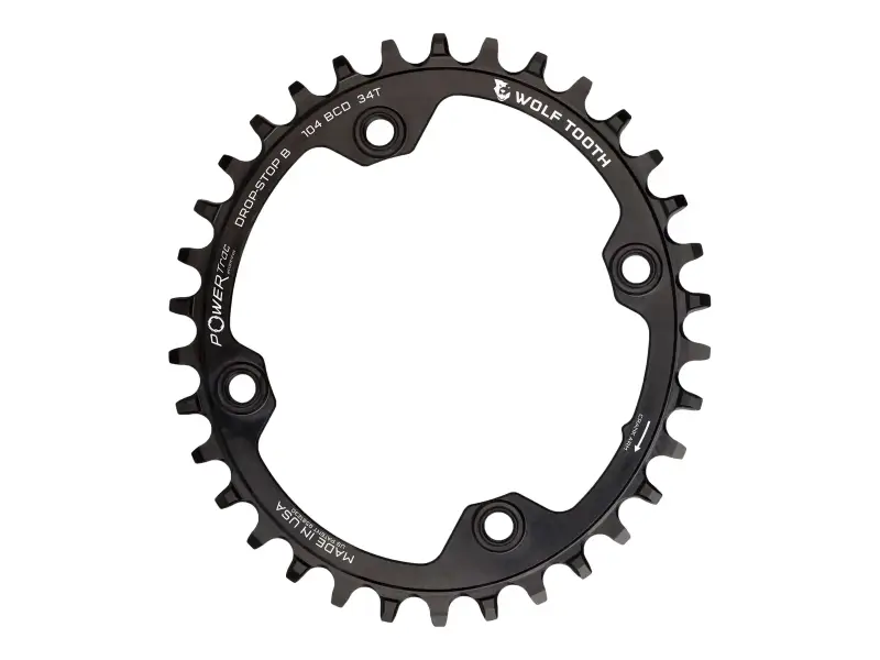 Wolf Tooth "PowerTrac Elliptical" MTB Chainring - 104 BCD