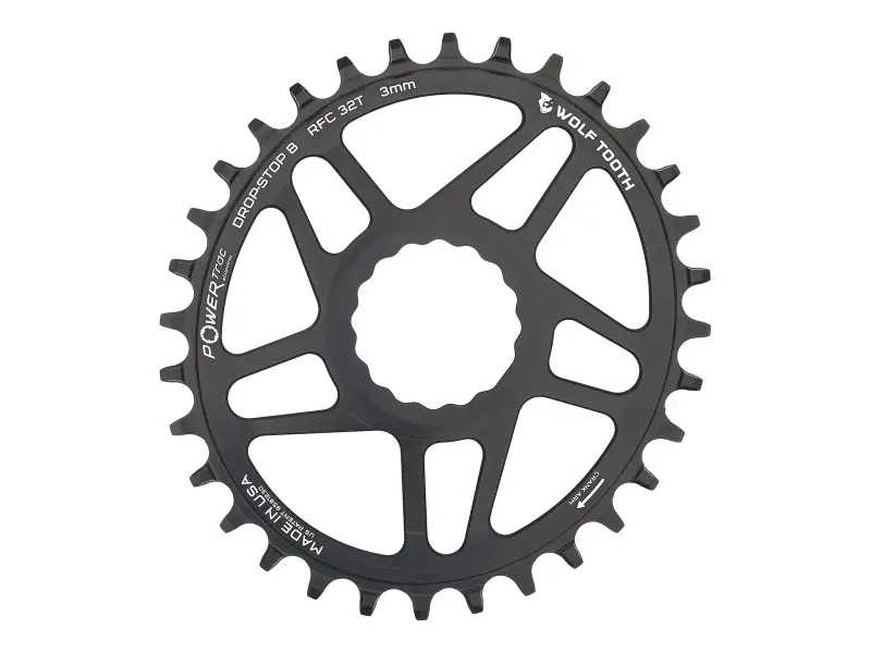 Wolf Tooth "PowerTrac Elliptical" MTB Chainring - Race Face Cinch Direct Mount