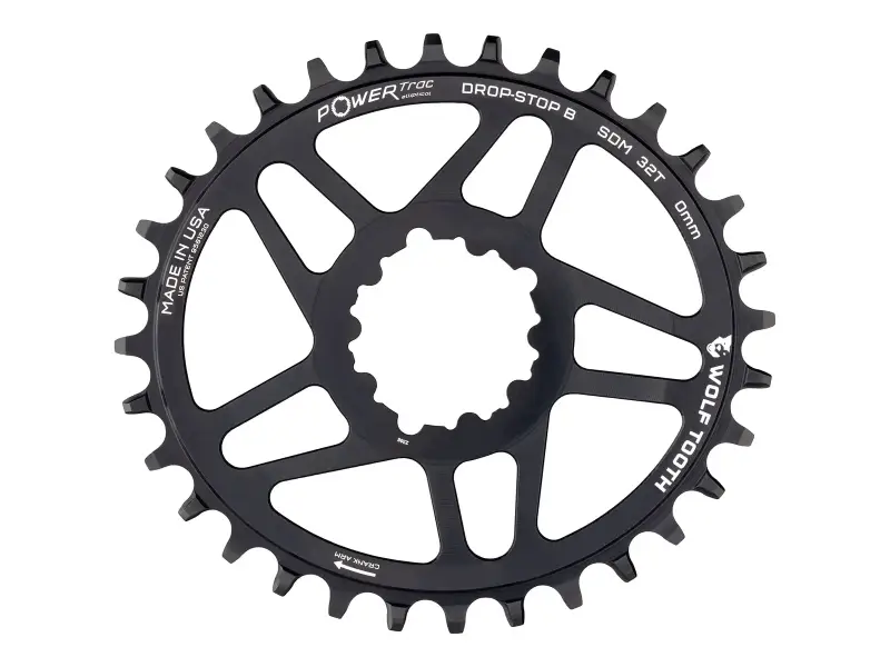 Wolf Tooth "PowerTrac Elliptical" MTB Chainring - SRAM 3-Bolt Direct Mount
