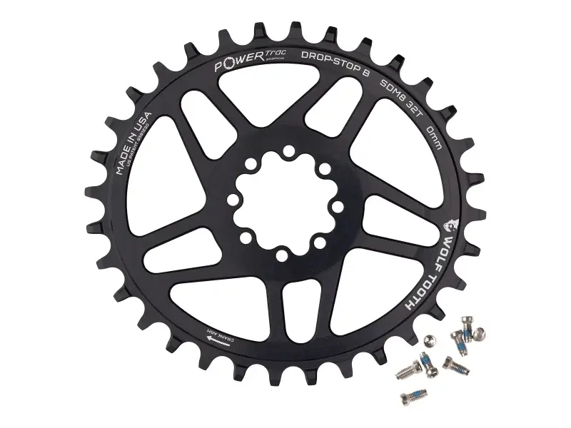 Wolf Tooth "PowerTrac Elliptical" MTB Chainring - SRAM 8-Bolt Direct Mount