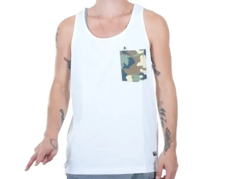 Zoo York "Pocket" Tank Top - White/Camo
