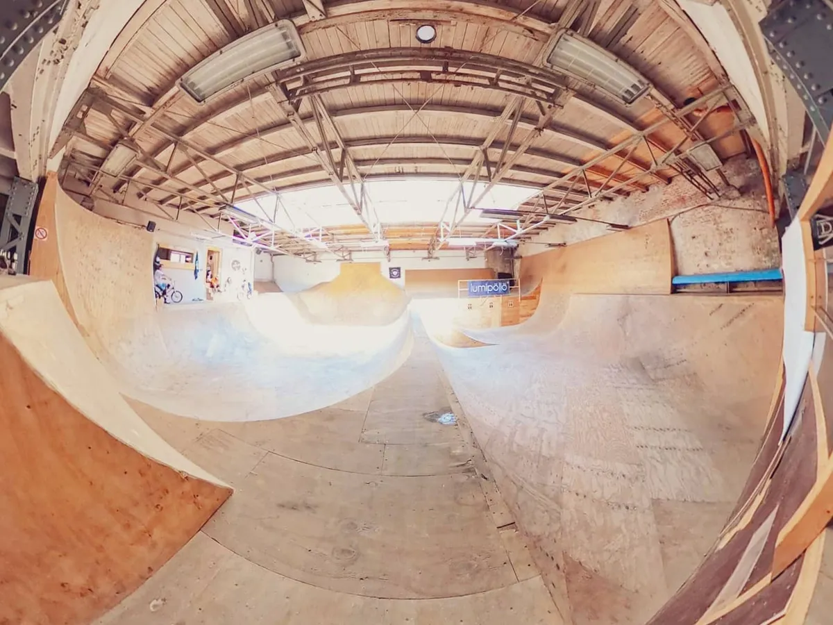 Inside the BMX hall The Last Hole
