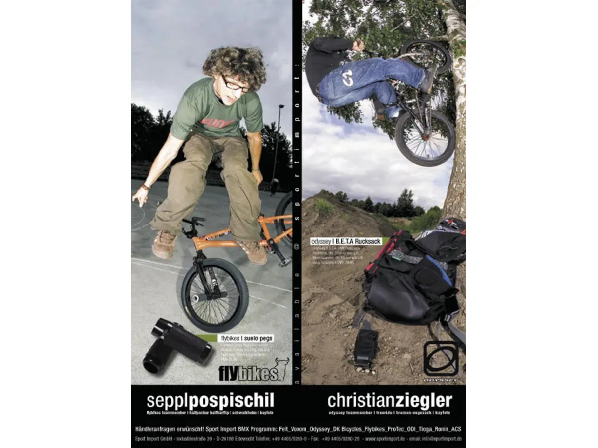 An early kunstform ad with Seppl Pospischil and Christian Ziegler