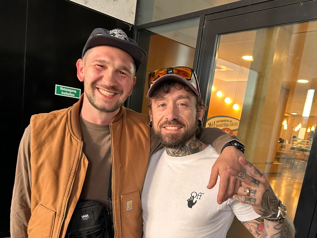 Meeting up at the entrance of the StadtPalais at the BMX Cinema Night