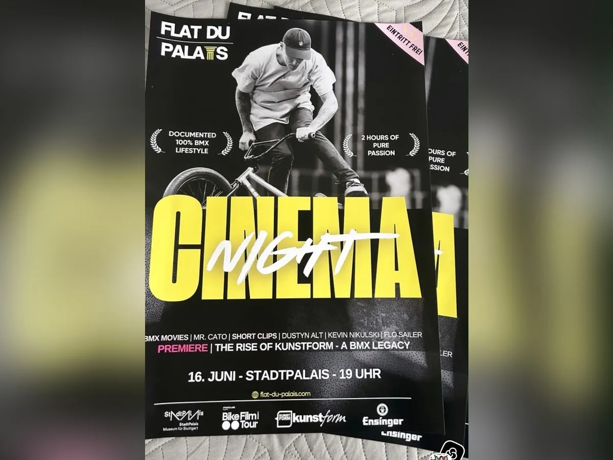 Poster of the BMX Cinema Night on June 16th, 2026, at the StadtPalais Stuttgart