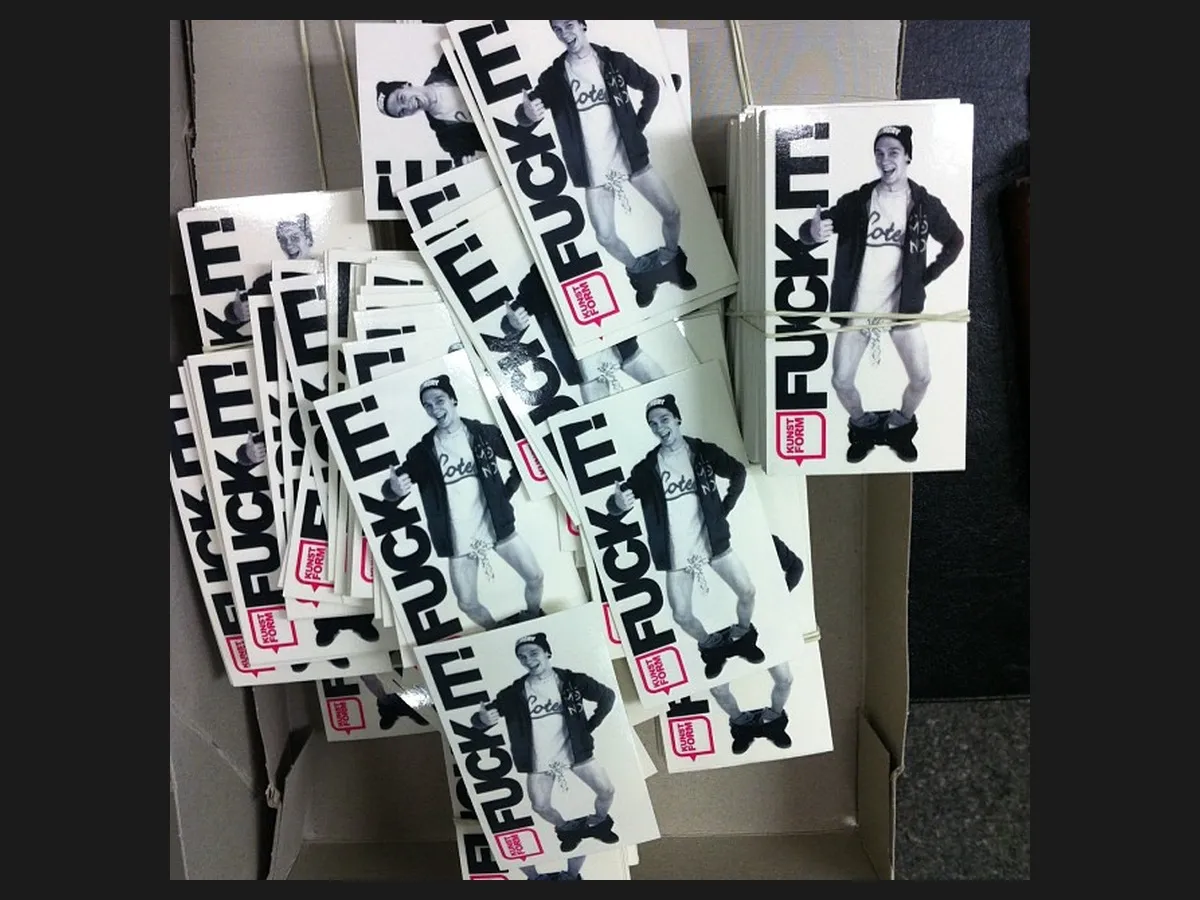 The Fuck It stickers by Wendel and kunstform, 2013