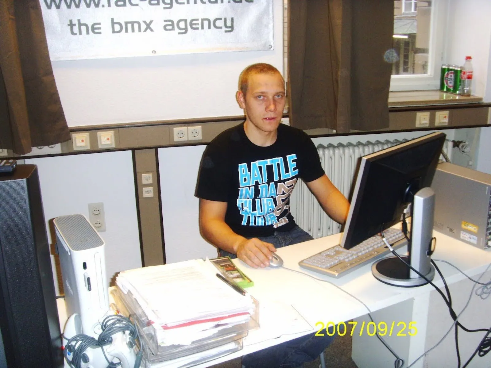 At the desk in the Heilbronner Straße, September 2007