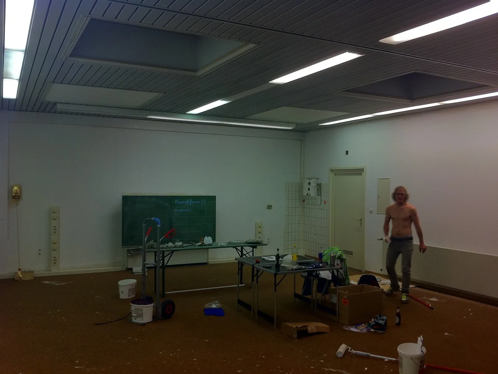 The new office before the floor went in, December 2010
