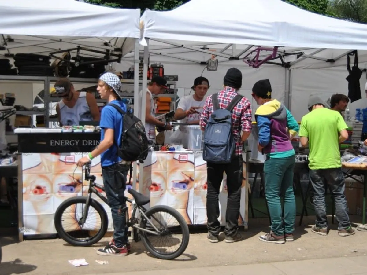 The kunstform booth at the BMX Masters 2011 in Cologne