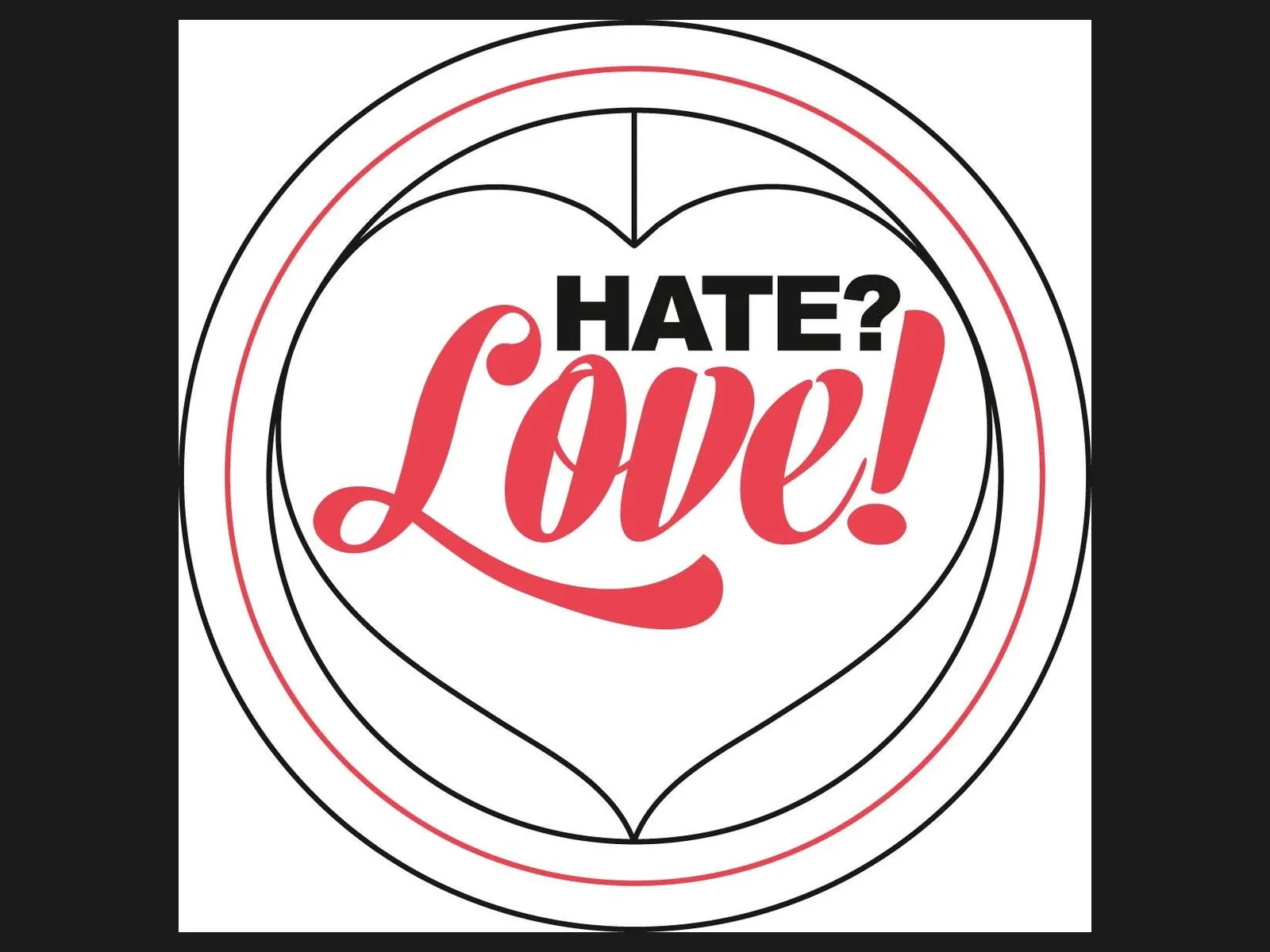 Das Logo der Kampagne Hate? Love!