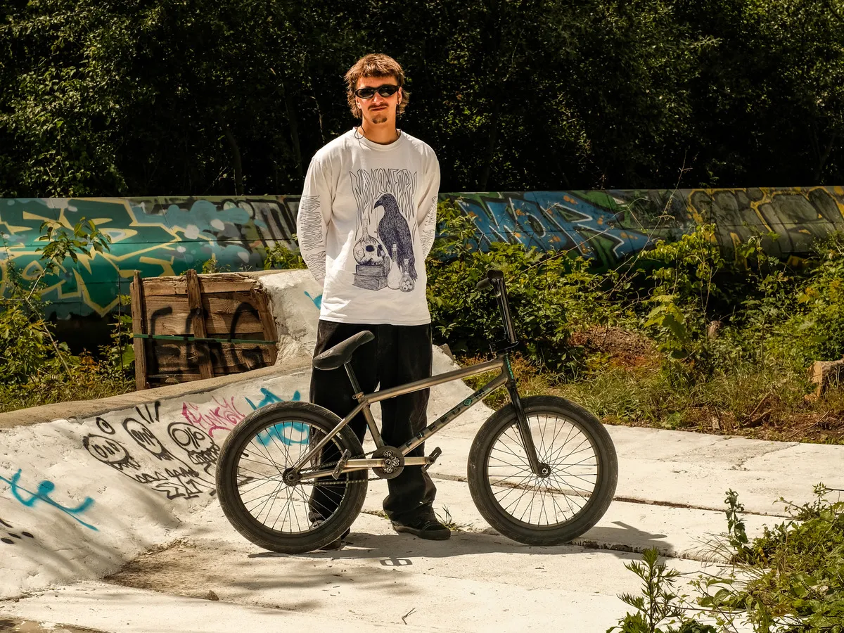 Jan Bisanz mit seinem Rad