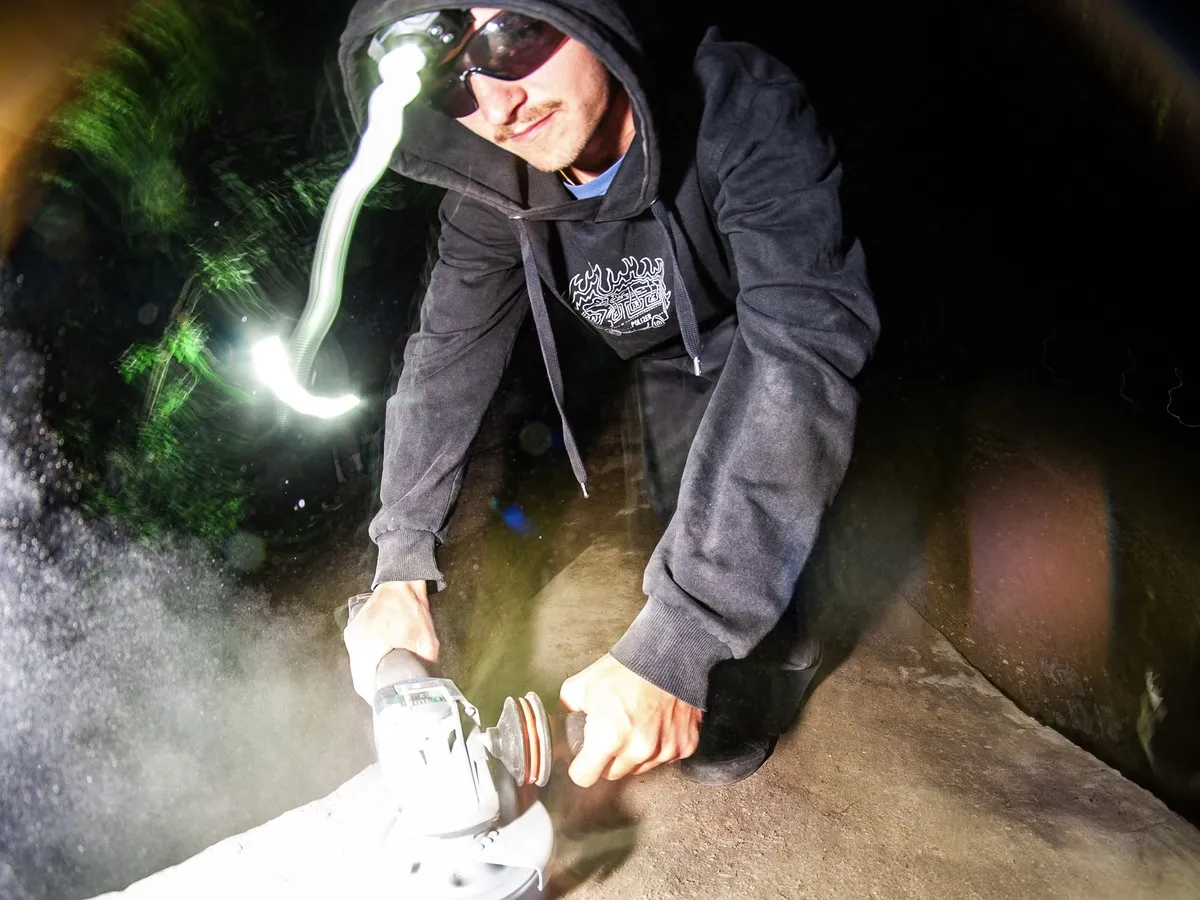 Jan Bisanz mit der Flex am Spot