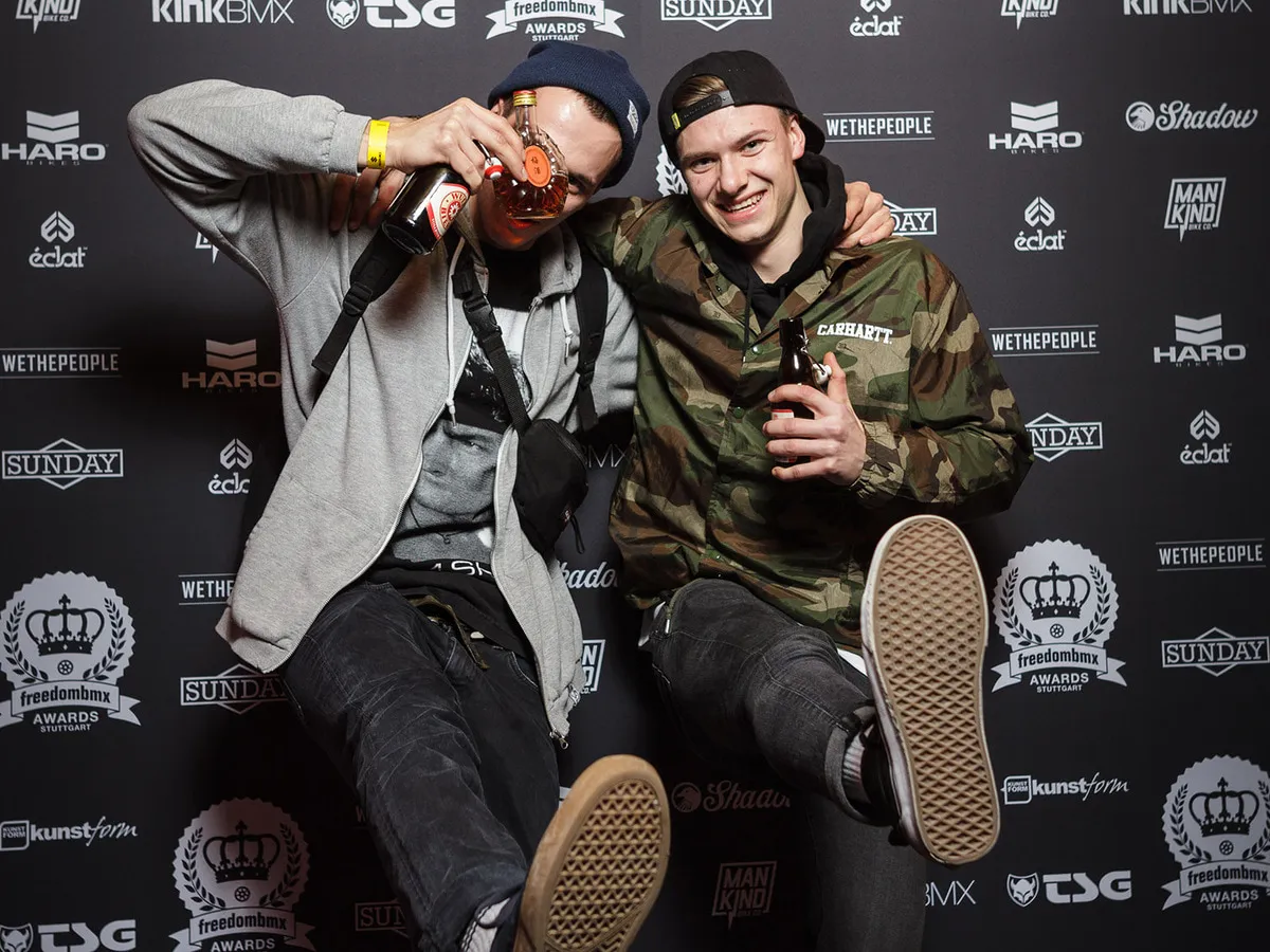 Huddl und Kopka bei den freedombmx Awards 2016 in Stuttgart