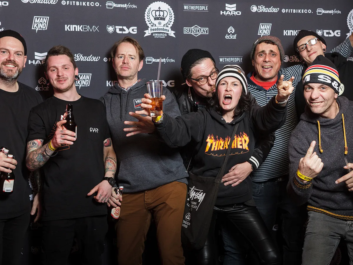 Die alten Säcke an der Fotowand der freedombmx Awards 2016