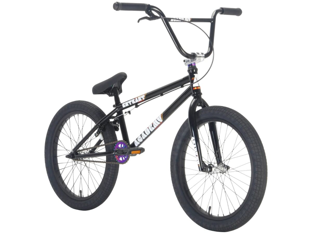 Academy BMX "Entrant" 2021 BMX Rad Gloss Black / Rainbow kunstform