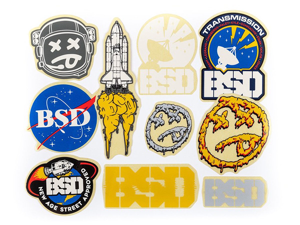 BSD 2017 Stickerset Kunstform BMX Shop Mailorder Worldwide Shipping