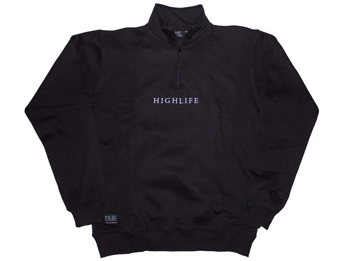 quarter zip pullover black