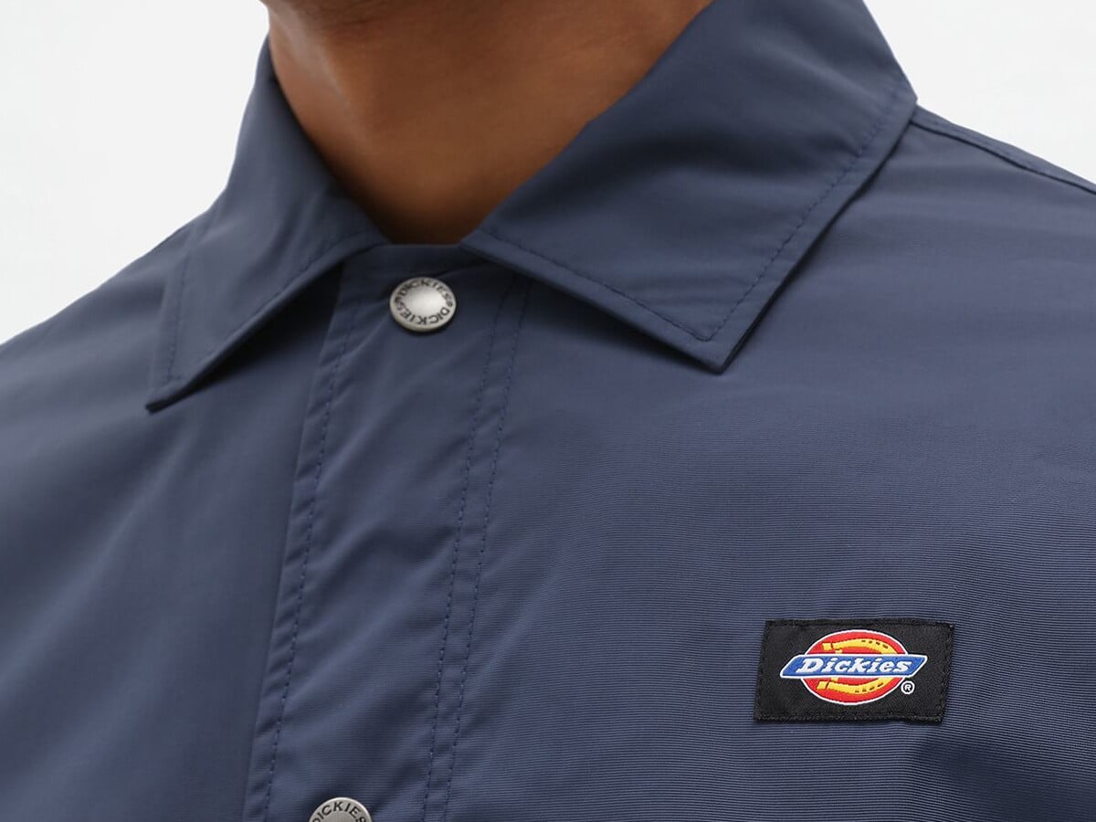 navy blue coach jacket