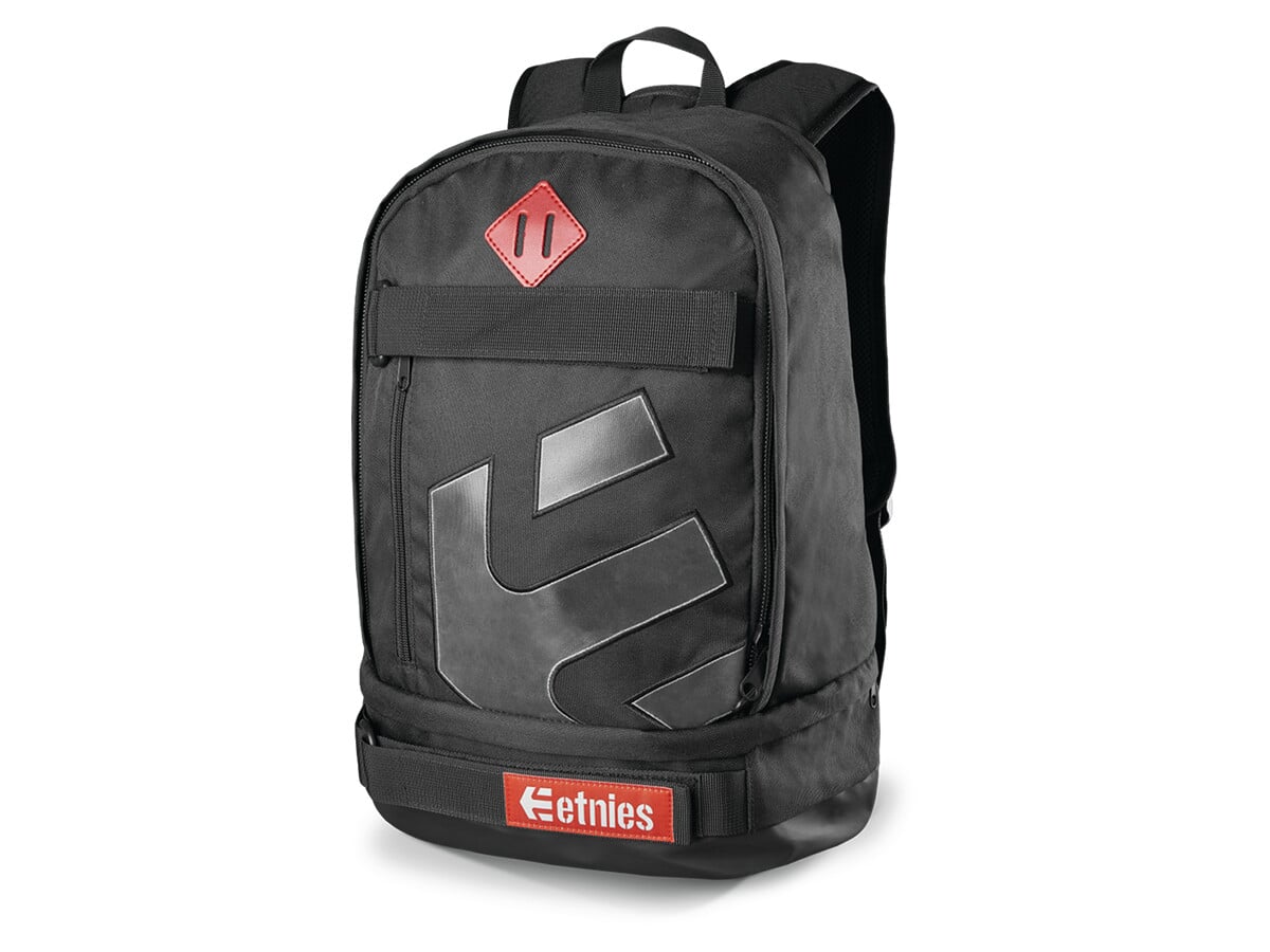 black transport backpack
