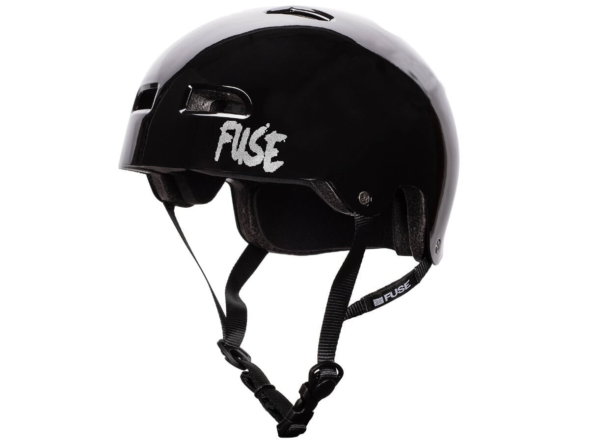 Fuse Alpha BMX Skate Scooter Helmet Glossy Miami Black 