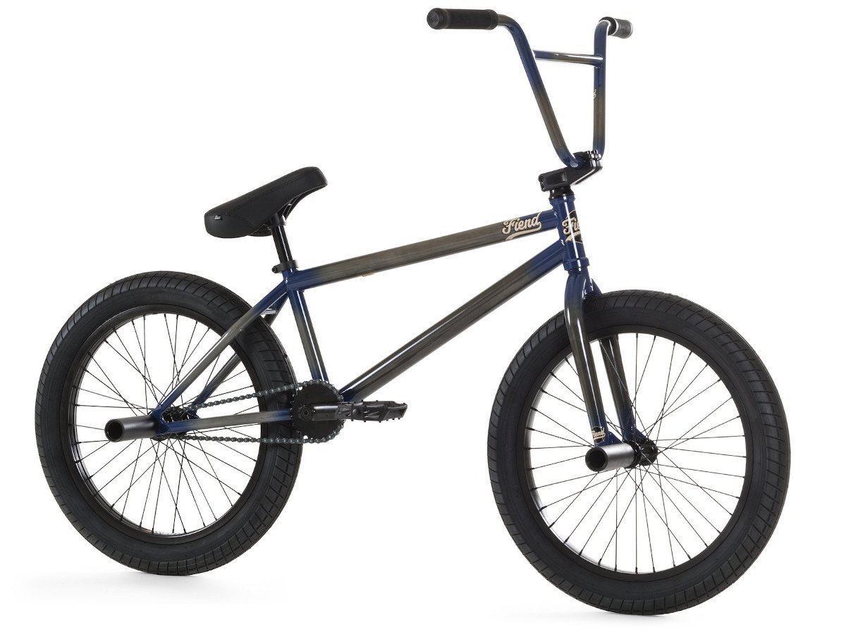 blue and white bmx