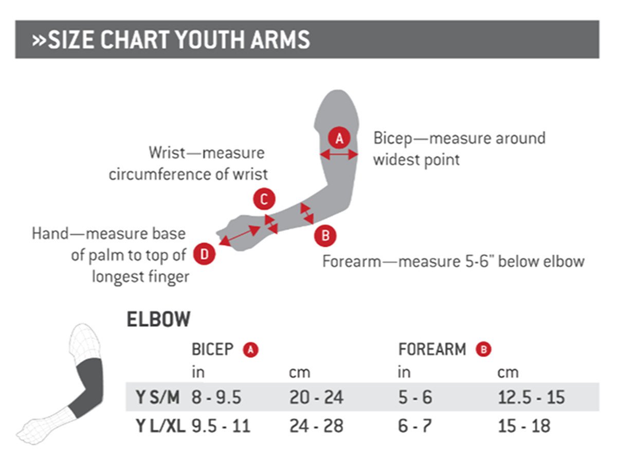 G Form Shin Guard Size Chart