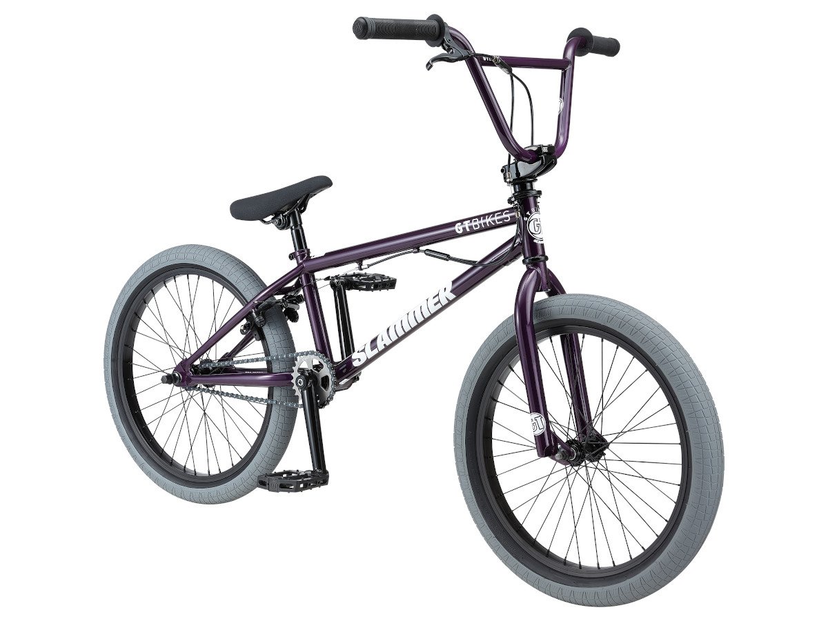 GT Bikes "Slammer" 2020 BMX Bike Satin Trans Purple/Grey kunstform