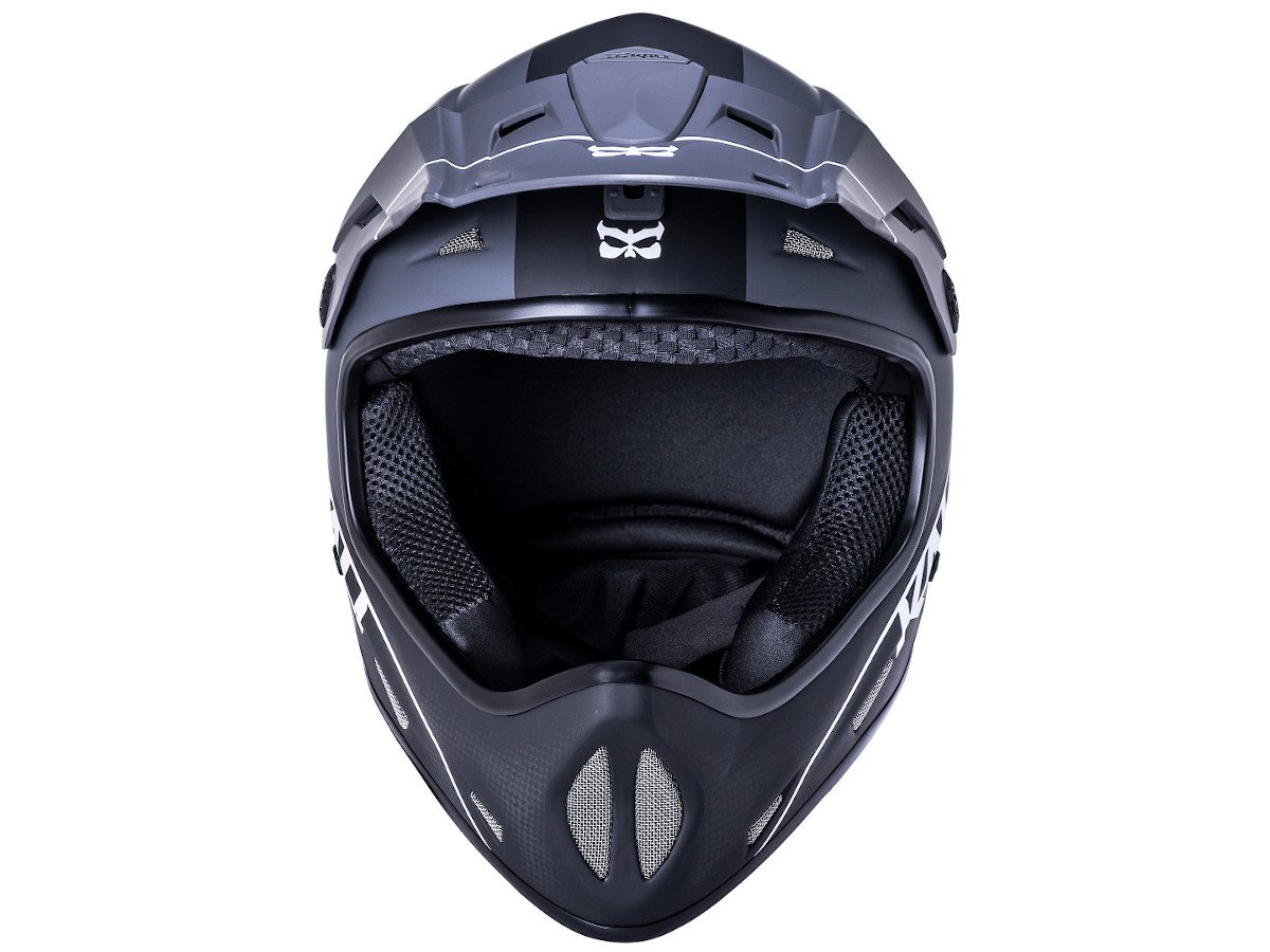 Kali Protectives "Alpine Carbon Pulse" Fullface Helm - Matt Black/White ...