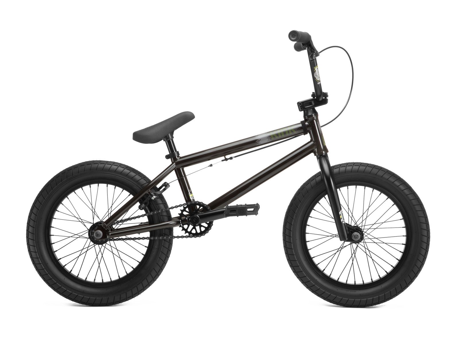 Kink Bikes "Carve 16" 2019 BMX Bike Gloss Trans Black 16 Inch