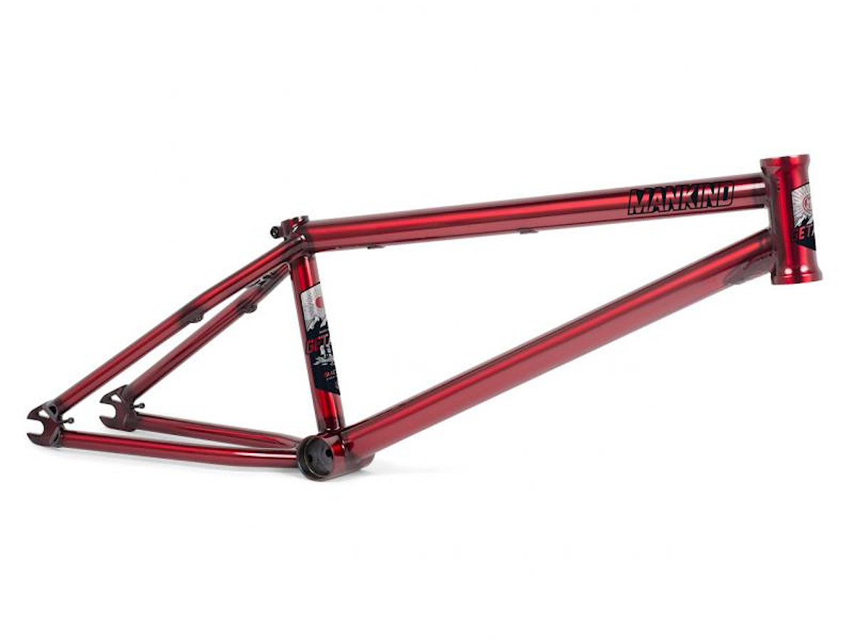 trans red bmx frame