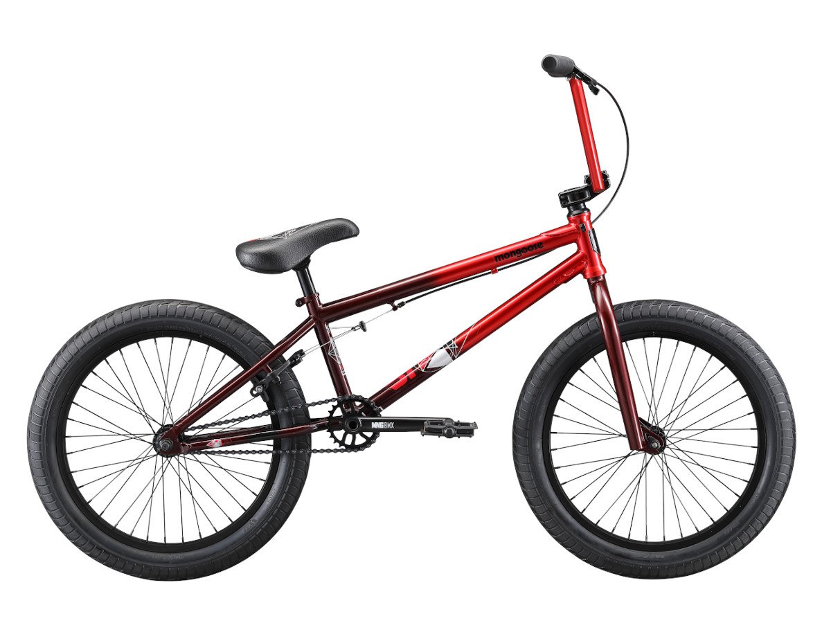 red and black mongoose bike