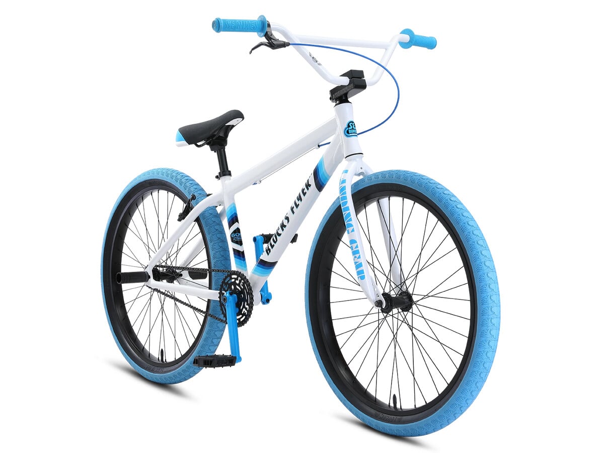 SE Bikes "Blocks Flyer 26" 2021 BMX Cruiser Bike 26 Inch White