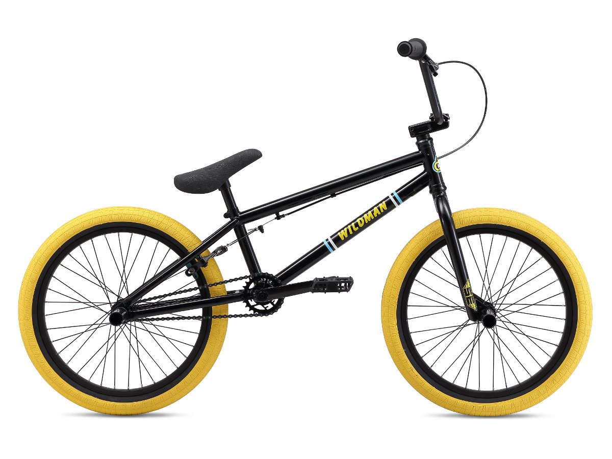 black and yellow bmx bike