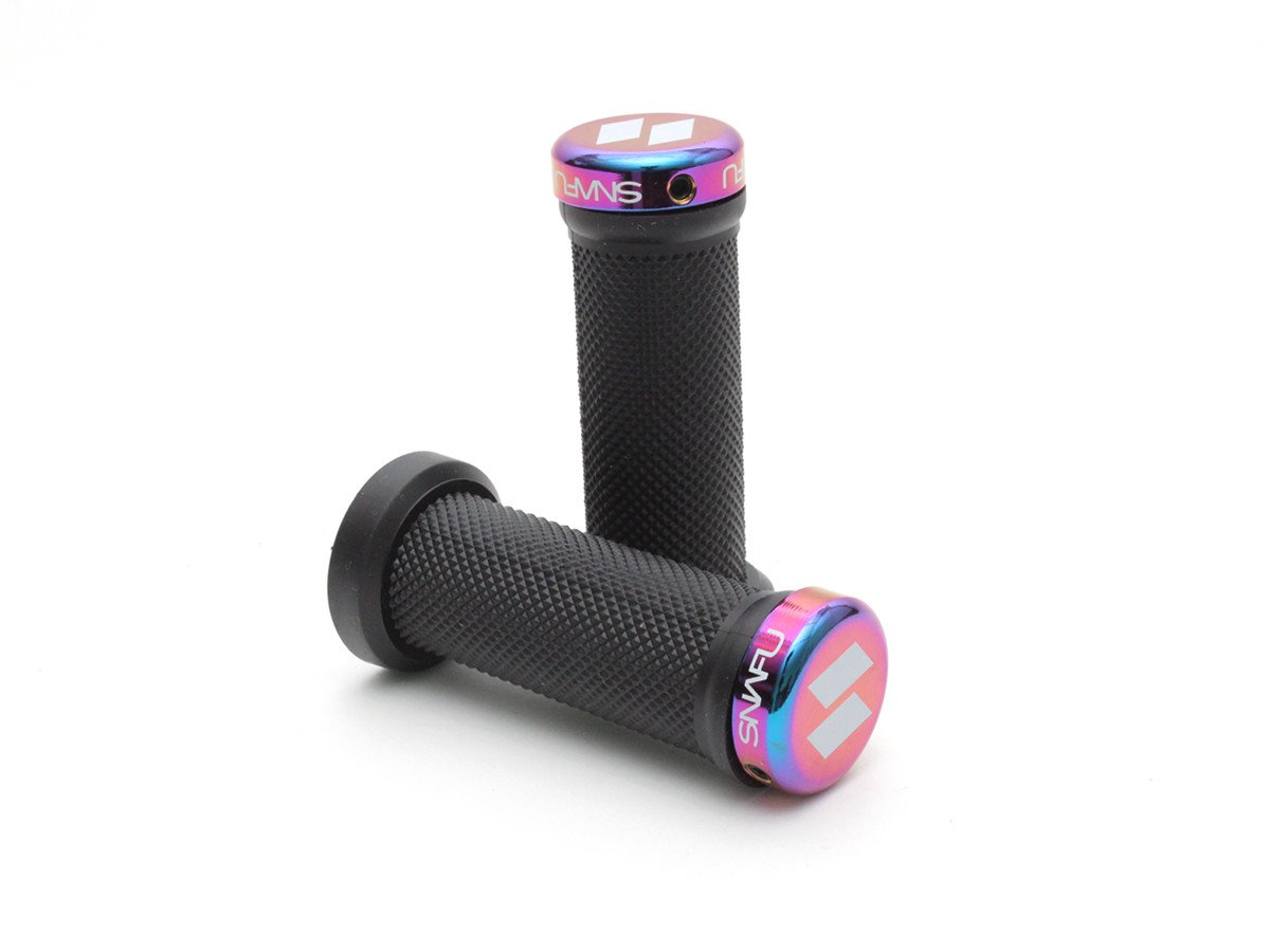 oil slick bmx grips