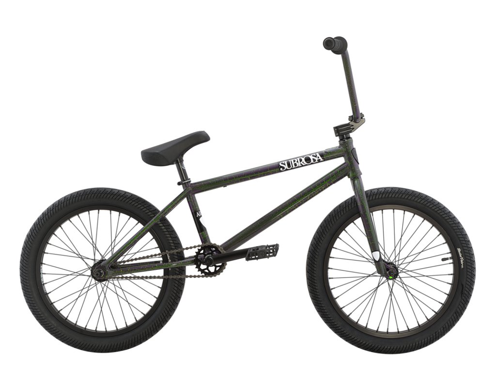 Subrosa Bikes "Arum" 2016 BMX Bike Purple / Neon Green Crackle