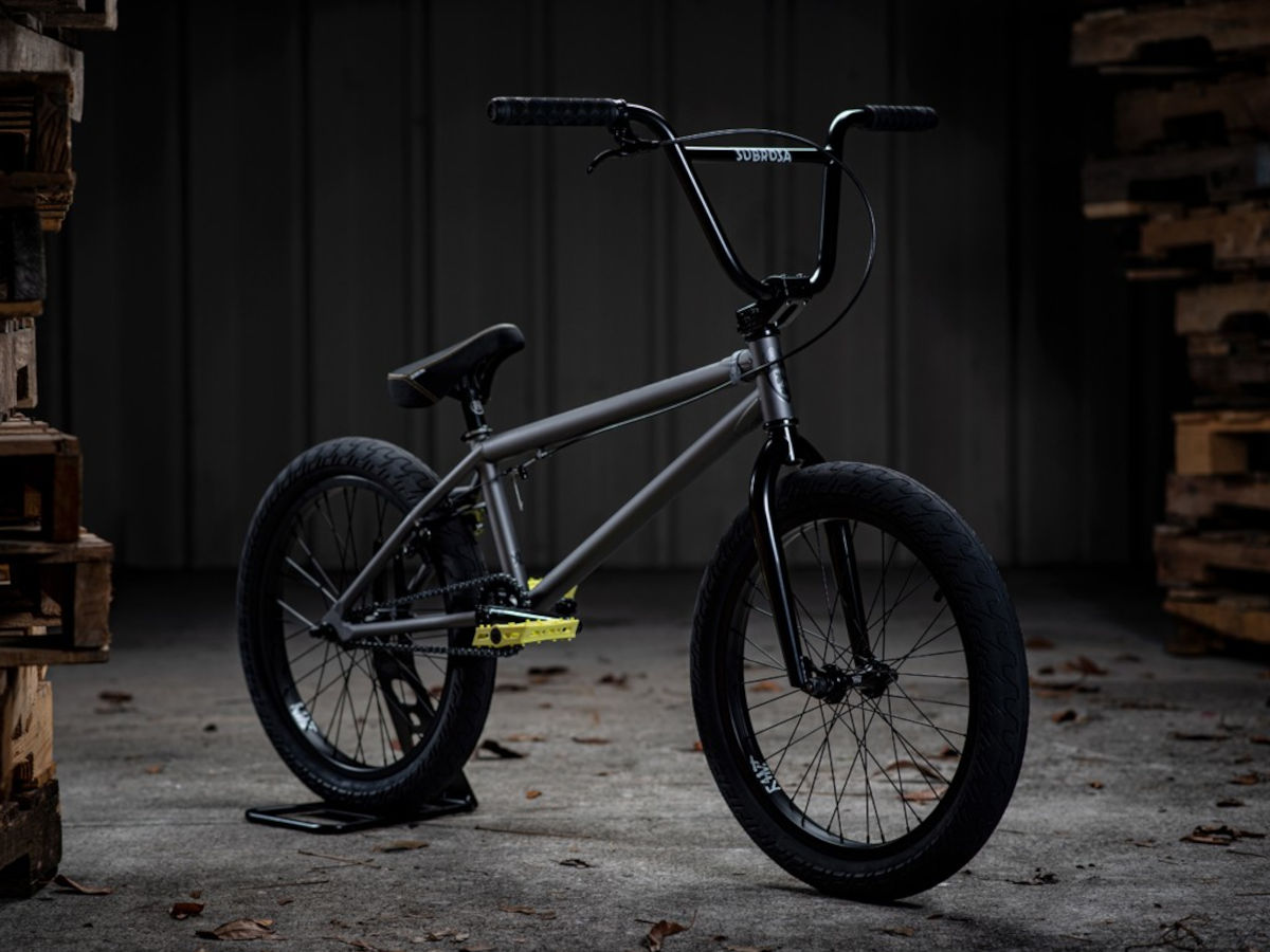 grey bmx bike