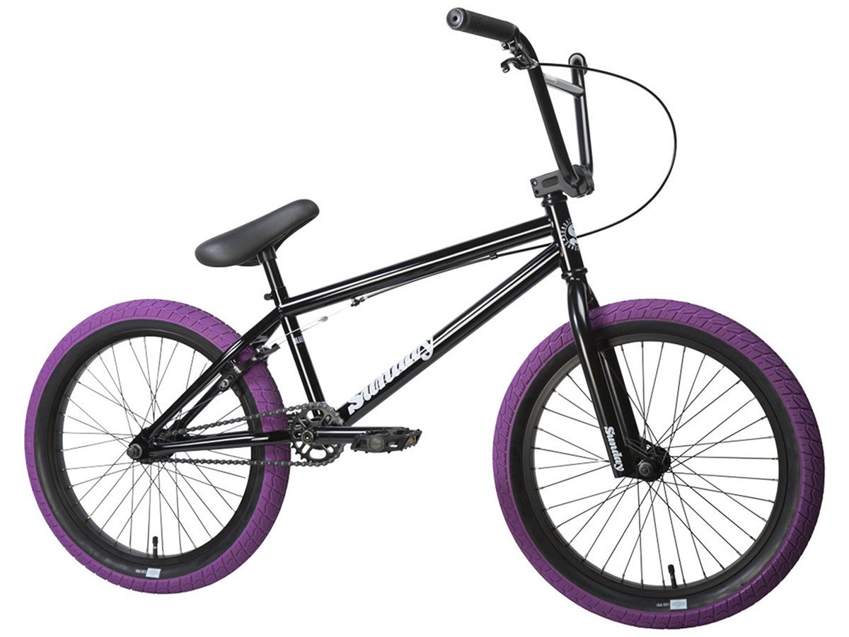 Sunday Bikes "Blueprint" 2017 BMX Bike Black/Purple kunstform BMX