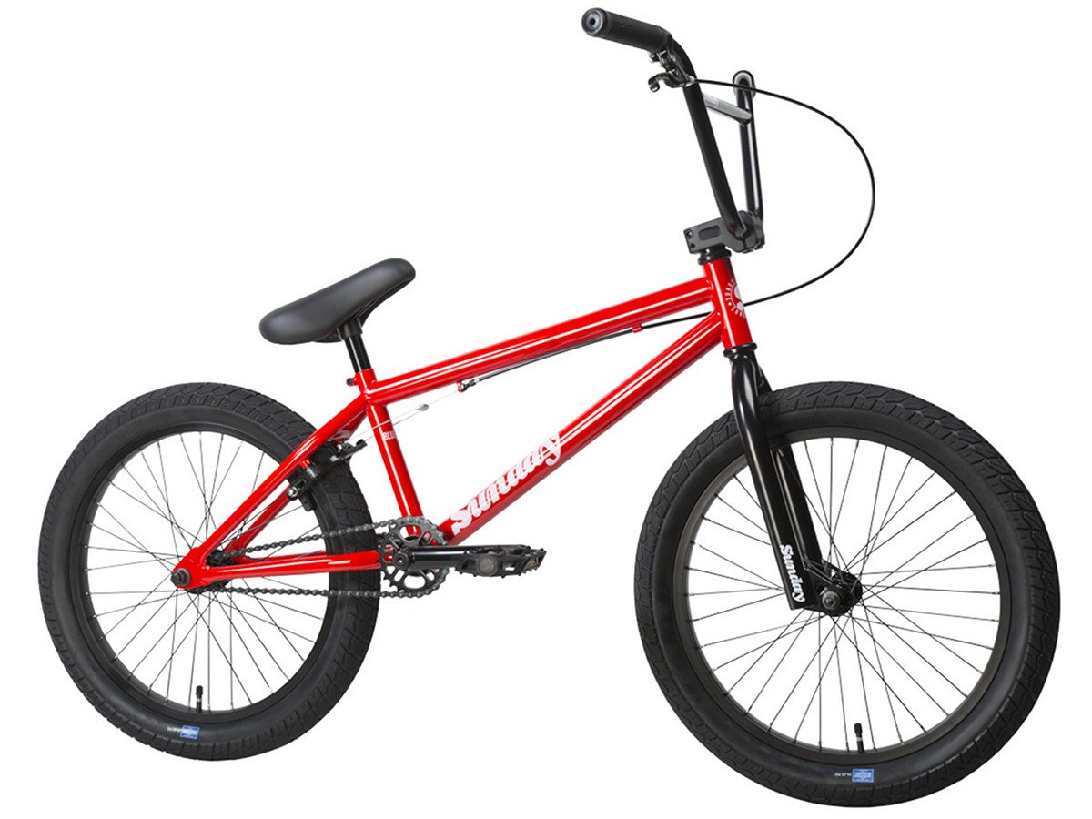 red and blue bmx
