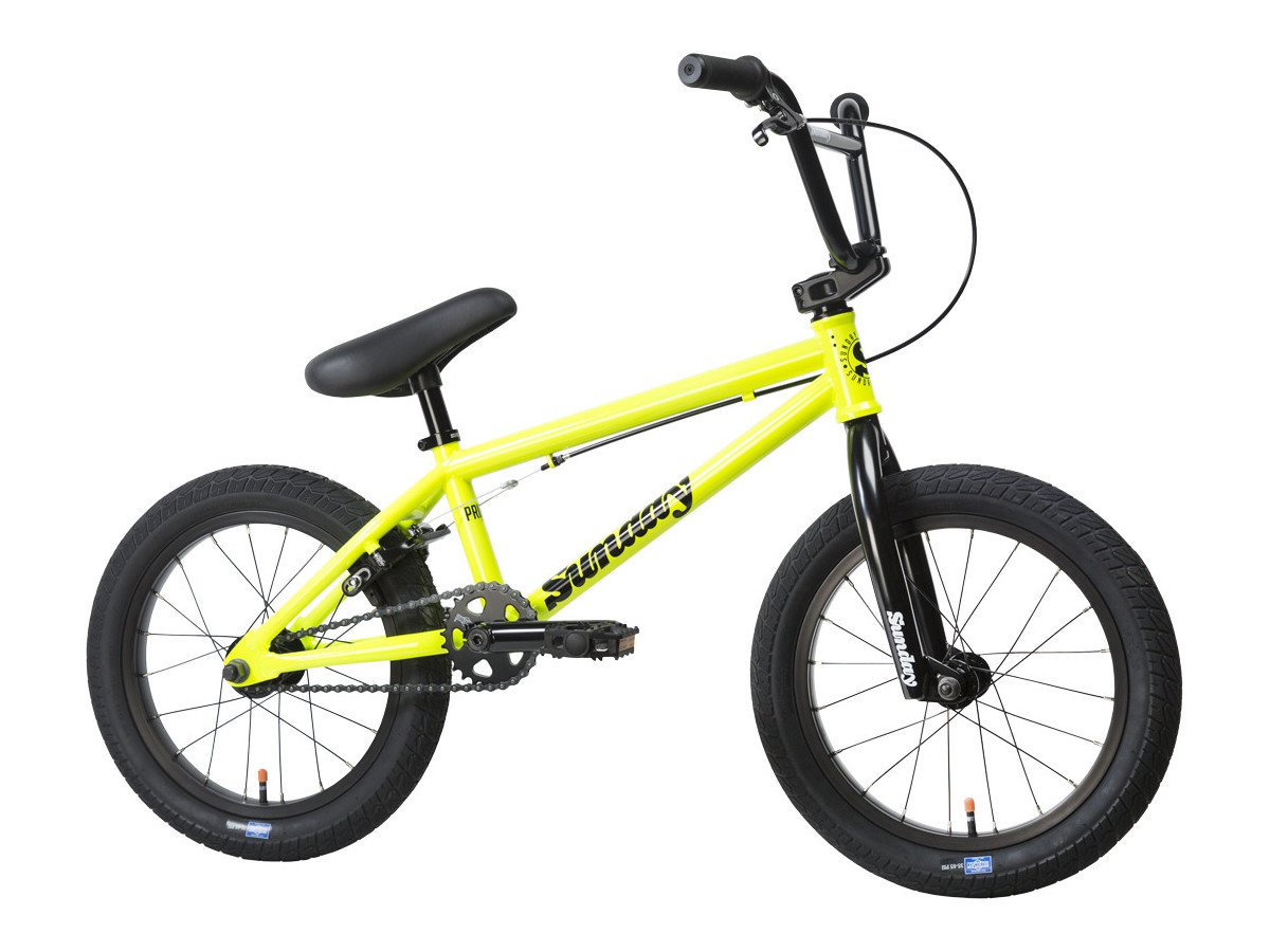 Sunday Bikes "Primer 16" 2017 BMX Bike - SunDay Bikes Primer 16 2017 BMX RaD 16 Zoll Fluorescent Yellow 2016082700814 1