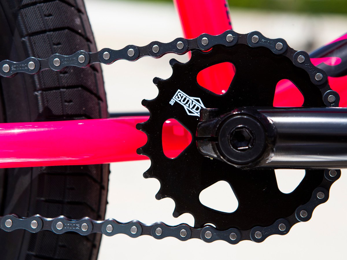 pink bicycle chain