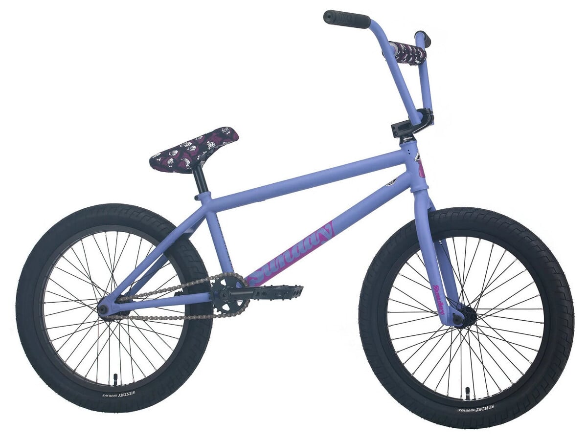 Sunday Bikes Street Sweeper RHD Jake Seeley 2023 BMX Bike - Matte Blue  Lavender, Freecoaster, RH