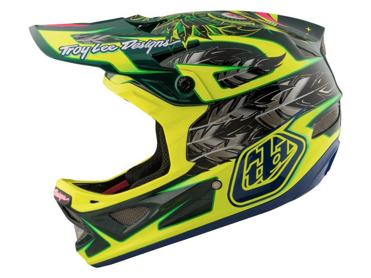 Troy Lee Designs "D3 Carbon" Fullface Helmet Nightfall Green (MIPS) kunstform BMX Shop