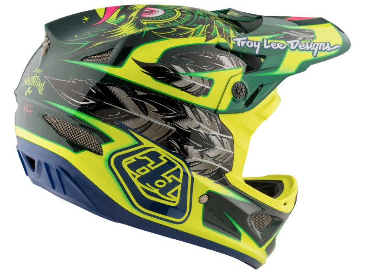 Troy Lee Designs "D3 Carbon" Fullface Helmet Nightfall Green (MIPS