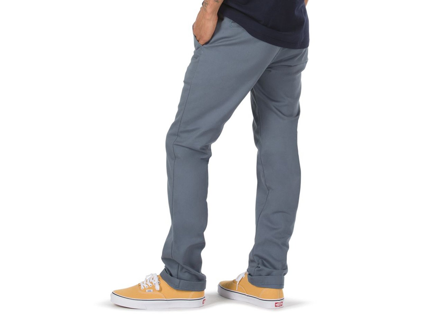 vans black chinos