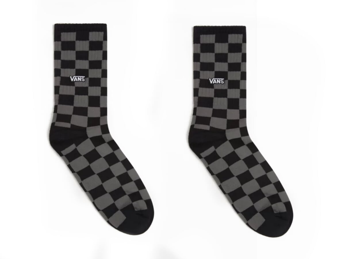 Vans Checkerboard Crew Socken Black Charcoal kunstform BMX Shop Mailorder Deutschland