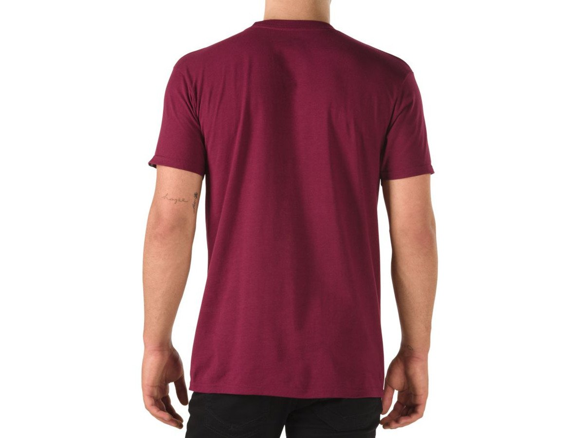 vans classic t shirt burgundy