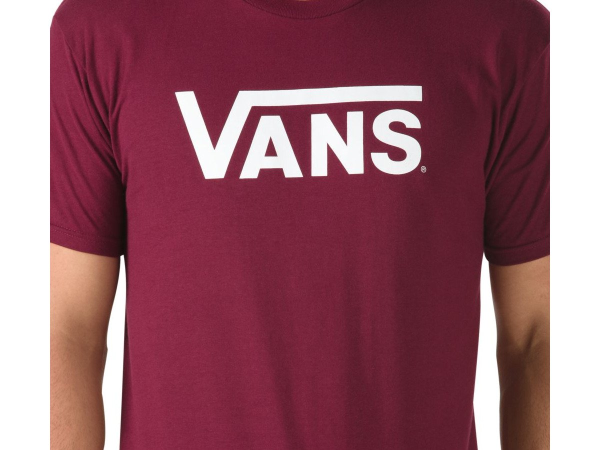 vans t shirt burgundy