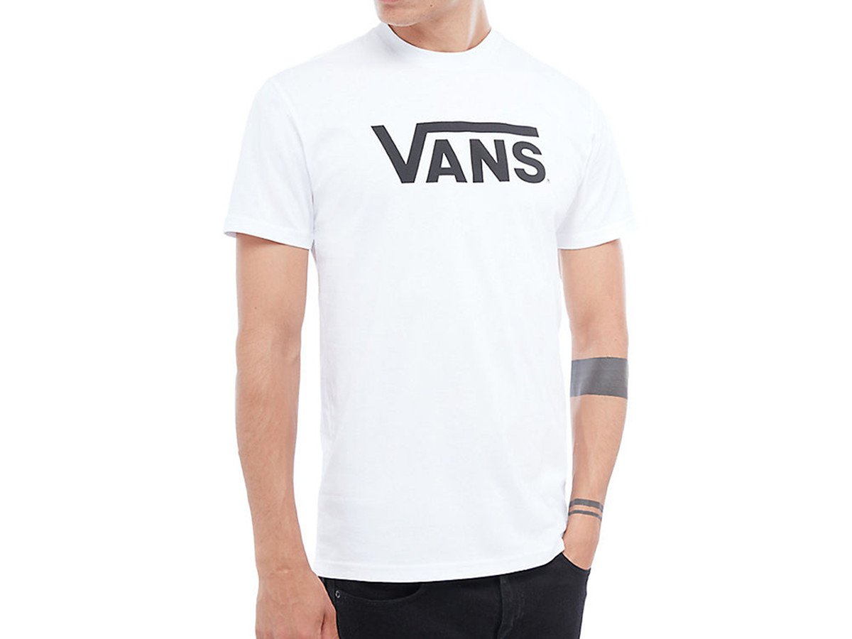 white and black vans shirt