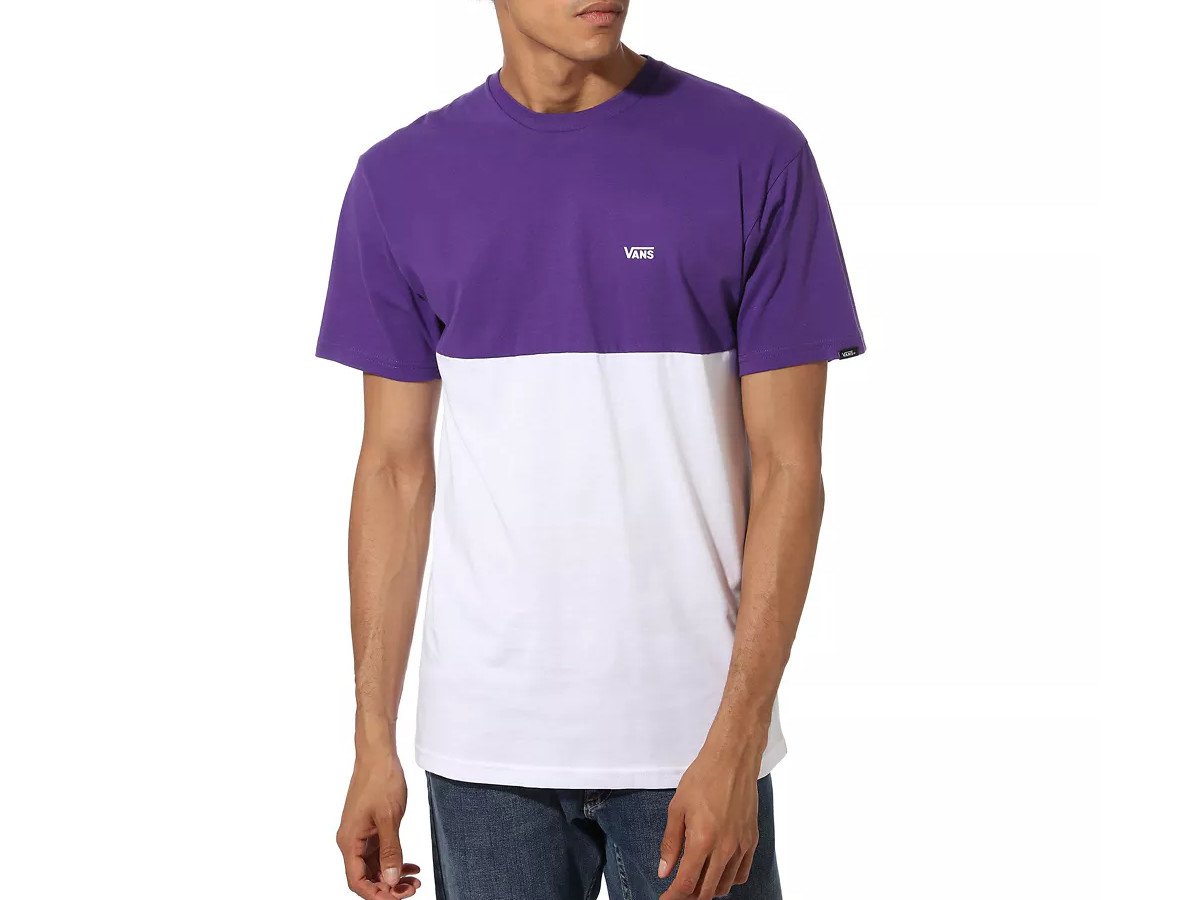purple and white vans shirt